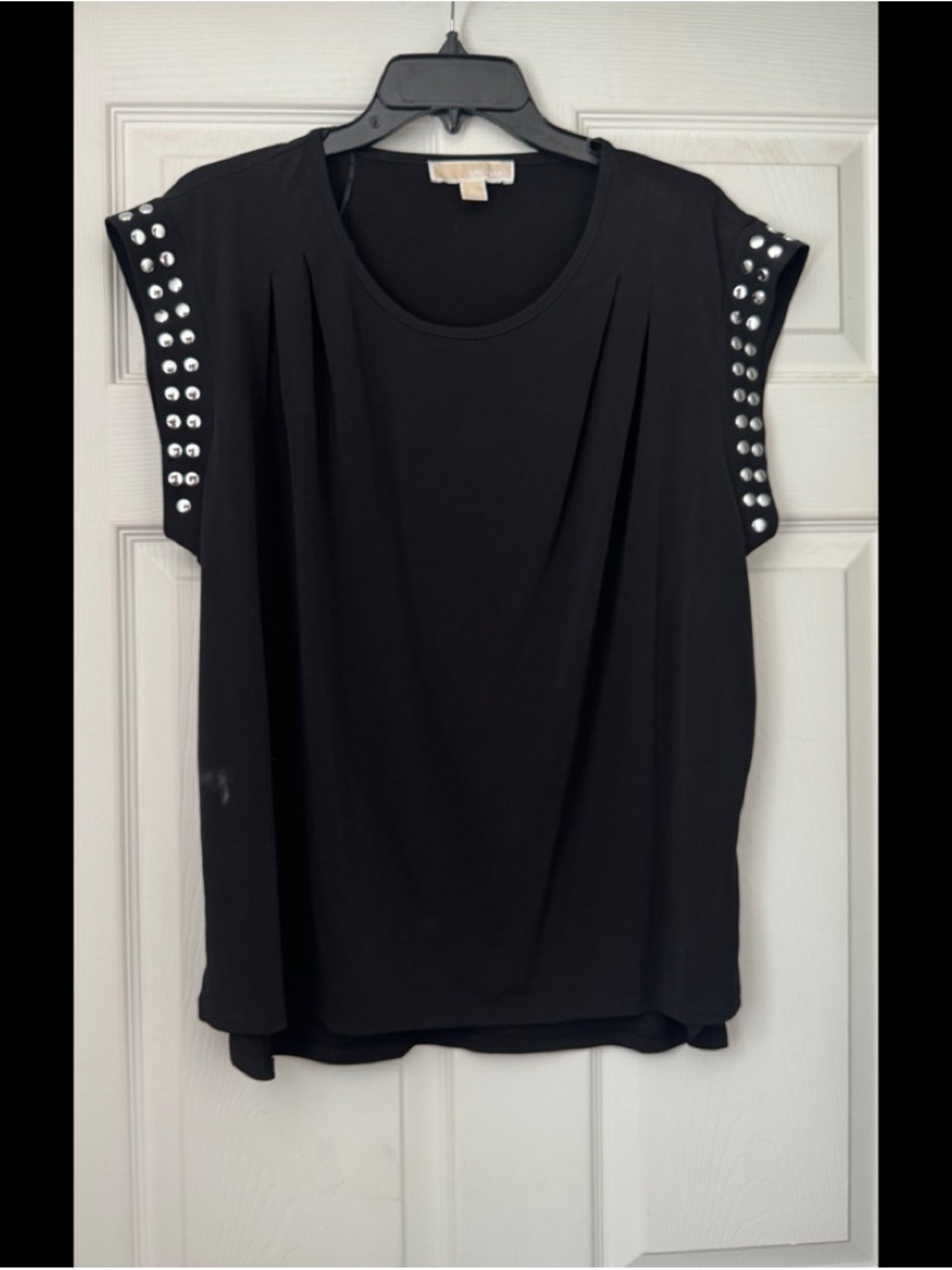 Michael Kors Black Studded Sleeve Blouse